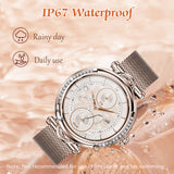 The Latest in Women's Luxury Smartwatches 2024 – Full Touch Display, SOS, IP67 Waterproof, Designed for Women!